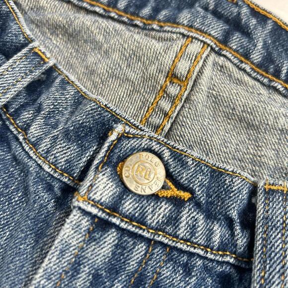 vintage 90's Polo Ralph Lauren faded blue jeans. Polo Jeans Company - Picture 6 of 8